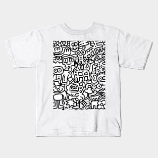 Hand Drawn Vector Illustration of Doodle, cartoon sketch animals illustration Kids T-Shirt